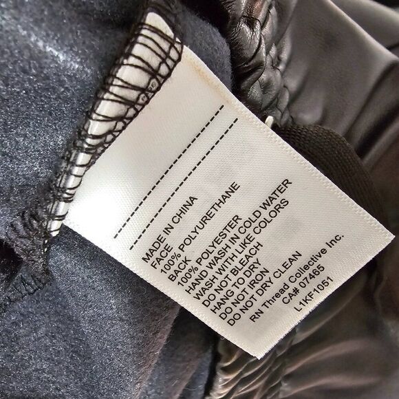 NWT LAUNDRY BY SHELLI SEGAL LOS ANGELES VEGAN LEATHER TAPERED PANTS SIZE M - Picture 11 of 16